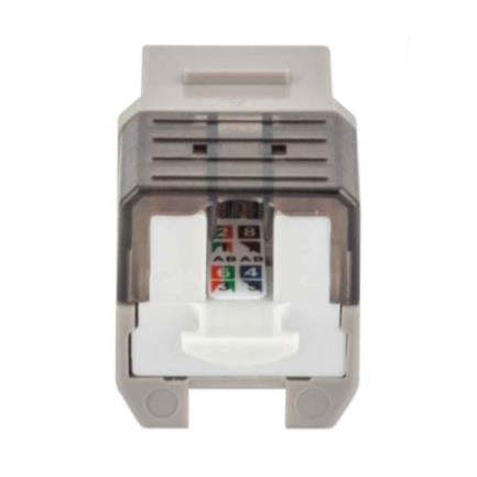 INTELLINET - Jack Intellinet Keystone Cat6a de Impacto UTP Color Gris