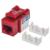 INTELLINET - Jack Intellinet RJ45/Cat6 Keystone de Impacto UTP Color Rojo