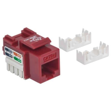 INTELLINET - Jack Intellinet Keystone de Impacto RJ45 Cat5e Color Rojo