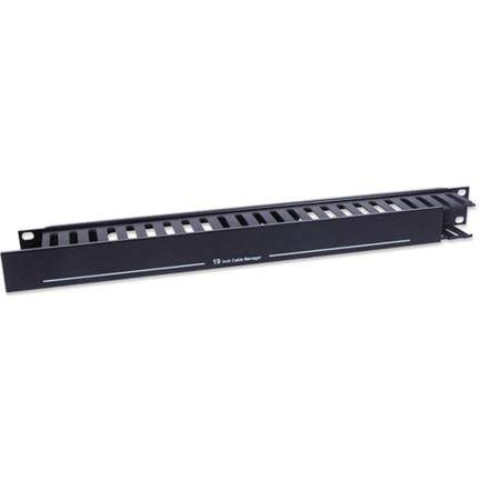 INTELLINET - Organizador Intellinet Cables 19" 1U Horizontal Metalico Color Negro