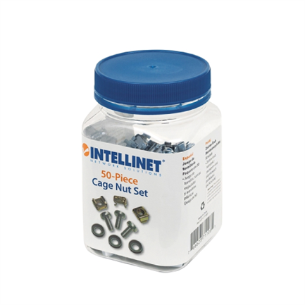 INTELLINET - Tornillos Intellinet M6 Tuerca Enjaulada Bote C/50 Juegos