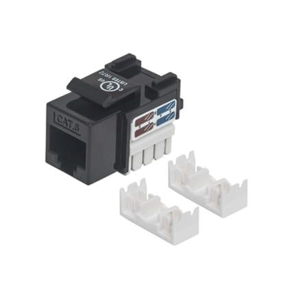 INTELLINET - Jack Intellinet RJ45 CAT 6 Keyston de Impacto Color Negro