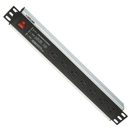 INTELLINET - Barra PDU Intellinet Gab/Rack 19" 1.5U Supresor de picos On/Off 7 Contactos