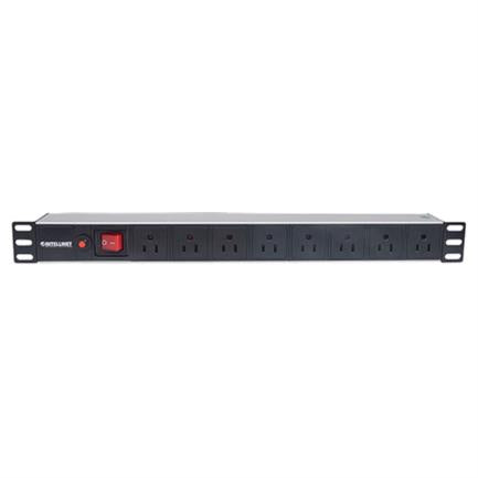 INTELLINET - Barra PDUIntellinet Gab/Rack 19" 1U Contra Sobrecarga On/Off 8 Contactos