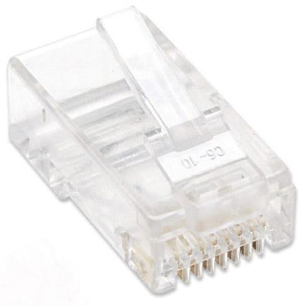 INTELLINET - Plug Intellinet RJ45 Cat 5e UTP Sólido 15 Micras Bote C/100 Pzas