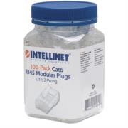 INTELLINET - Plug Intellinet RJ45 Cat 6 UTP Multifilar 15 Micras Bote C/100 Pzas