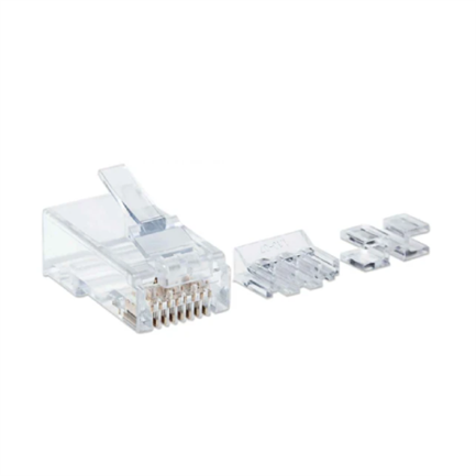 INTELLINET - Plug Intellinet RJ45 Cat6a Sólido Oro 50 Micras Pro UTP Bote C/80 Pzas