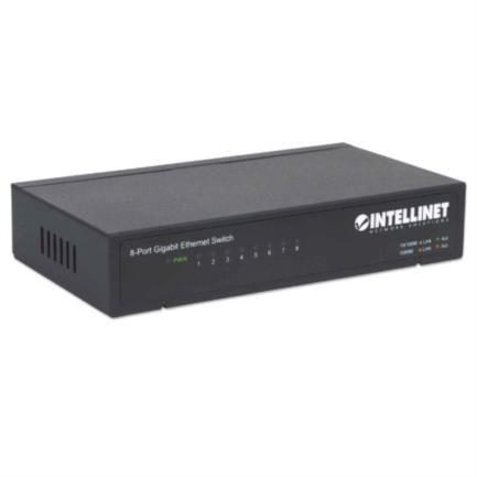 INTELLINET - Switch Intellinet Escritorio Ethernet Gigabit 8 Puertos Color Negro