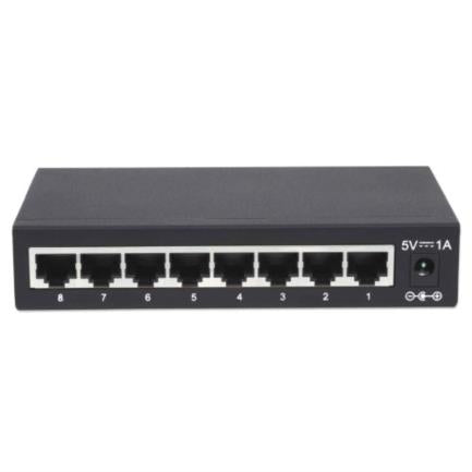 INTELLINET - Switch Intellinet Escritorio Ethernet Gigabit 8 Puertos Color Negro
