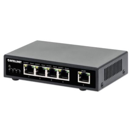 INTELLINET - Switch Intellinet PoE+ con 5 Puertos Gigabit Color Negro