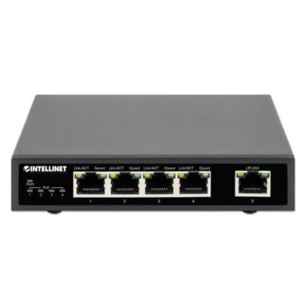 INTELLINET - Switch Intellinet PoE+ con 5 Puertos Gigabit Color Negro
