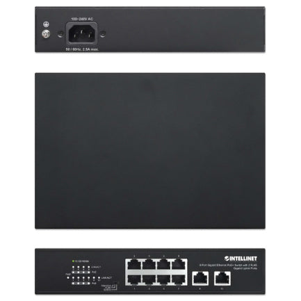 INTELLINET - PoE Switch Intellinet GB  8 ptos 32W pto 120W - 2 R