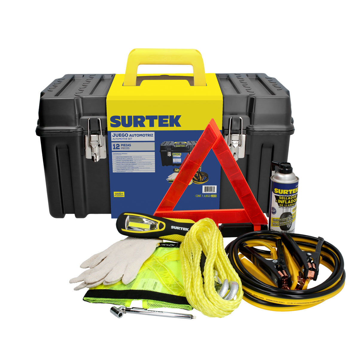 Surtek - Juego automotriz de emergencia 9 piezas