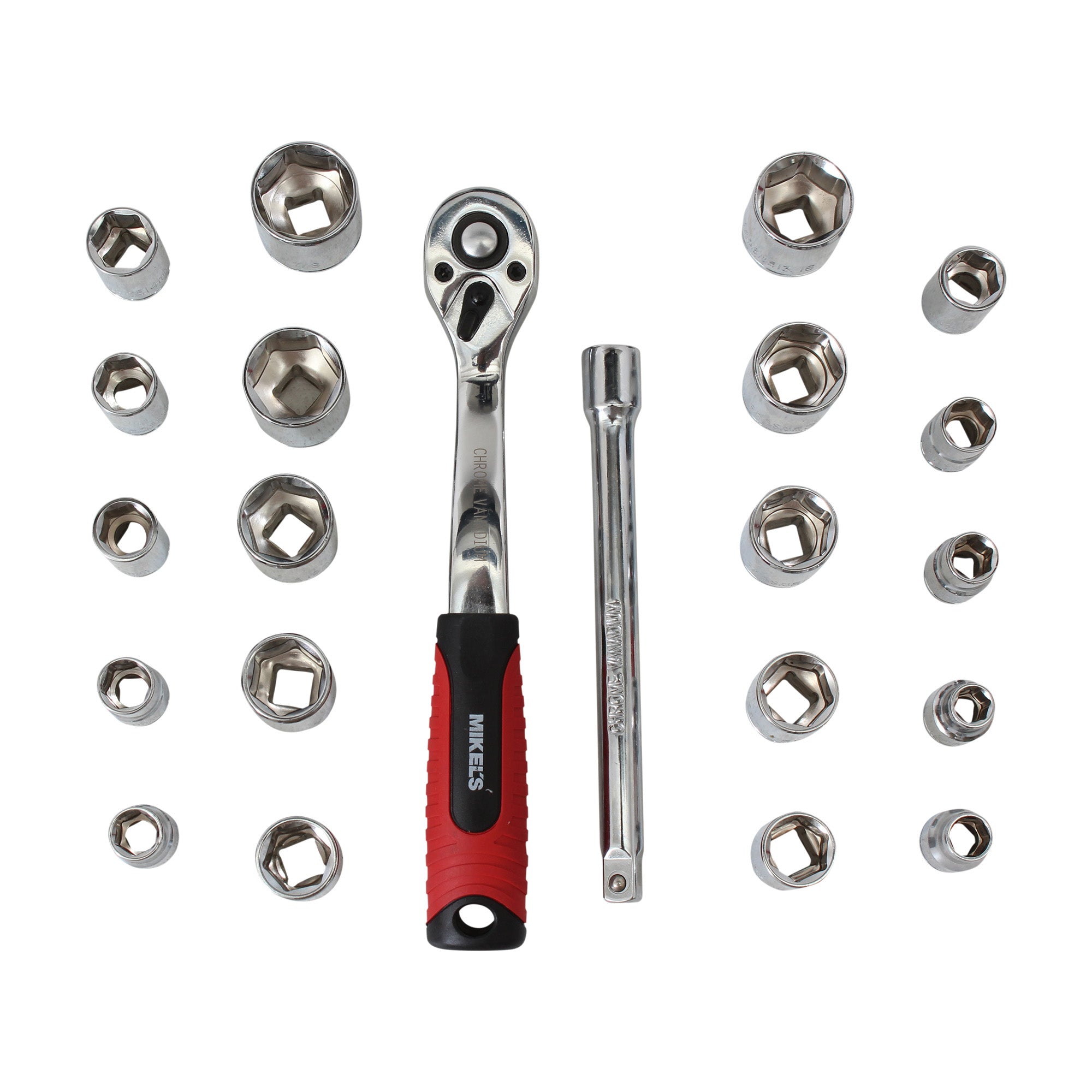 Juego de dados con matraca 3/8” (22 pzas)