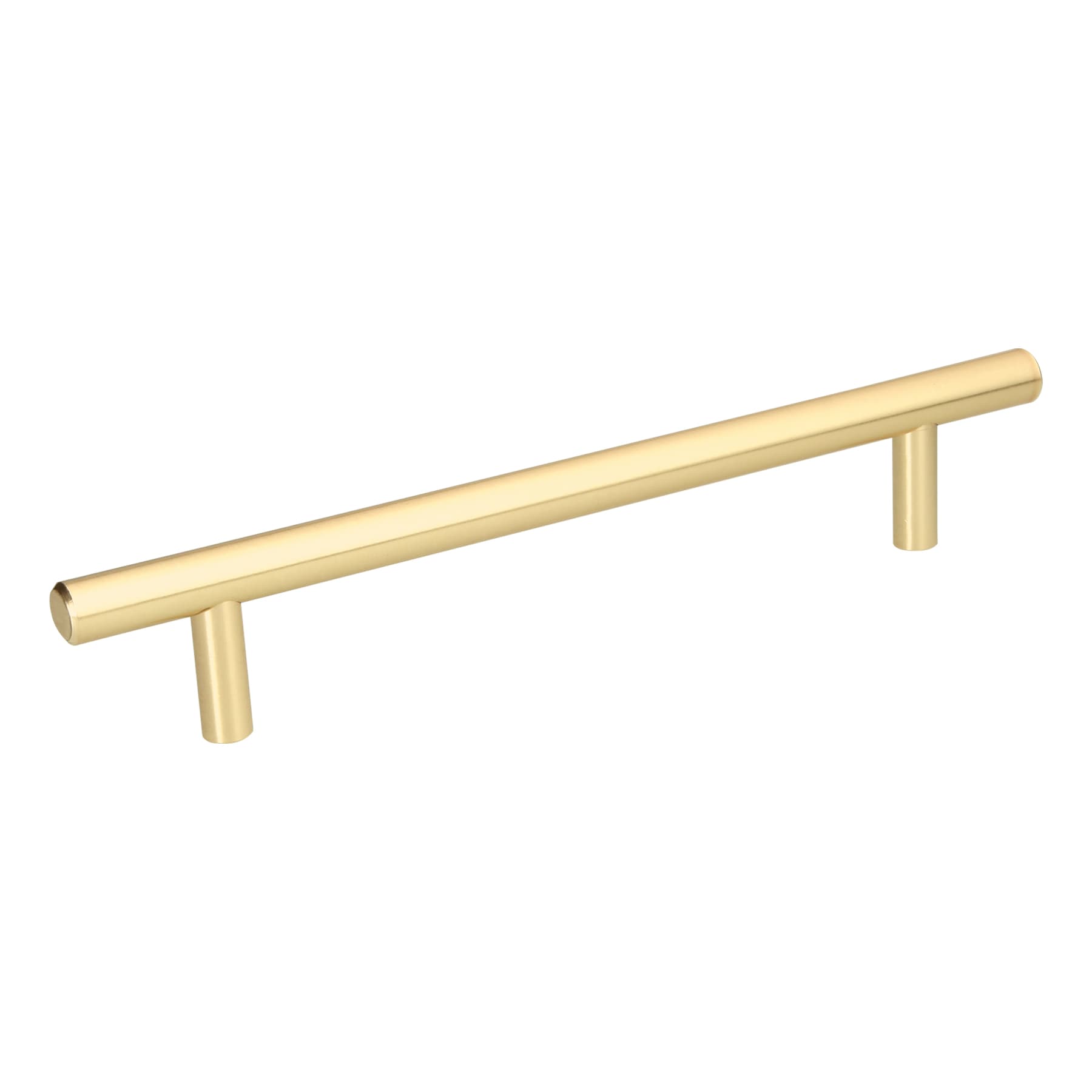 Jaladera de acero, 160mm, linea Cilindro, laton brillante