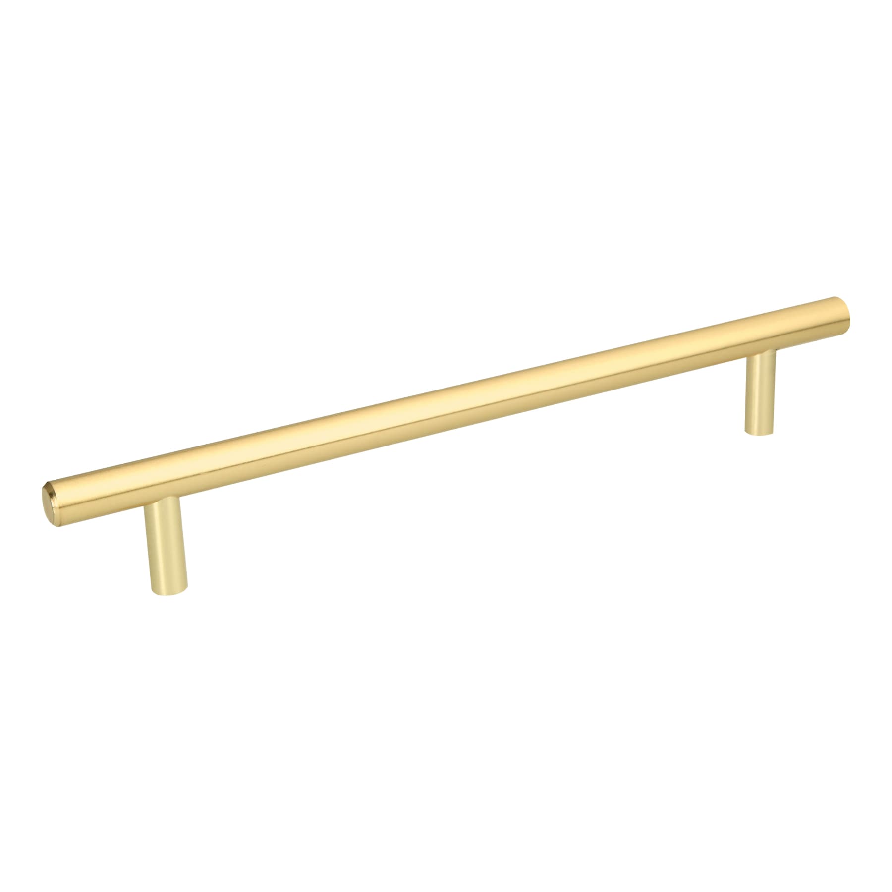 Jaladera de acero, 192mm, linea Cilindro, laton brillante