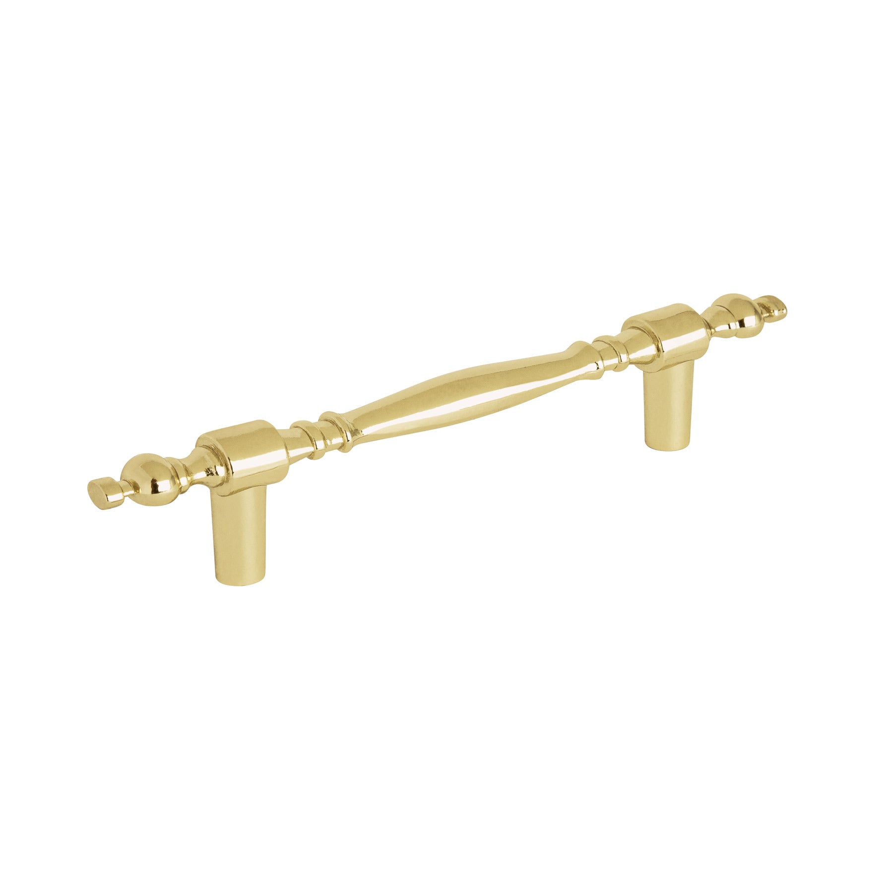 Jaladera metalica de 76mm estilo 'Colonial', laton brillante