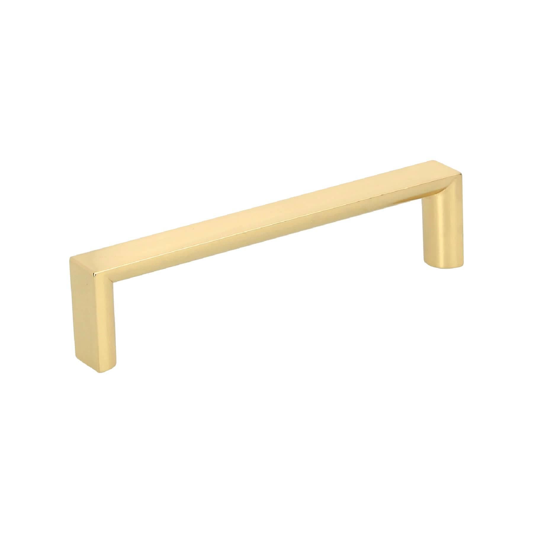 Jaladera de 96mm, linea Andamio, laton brillante, HERMEX