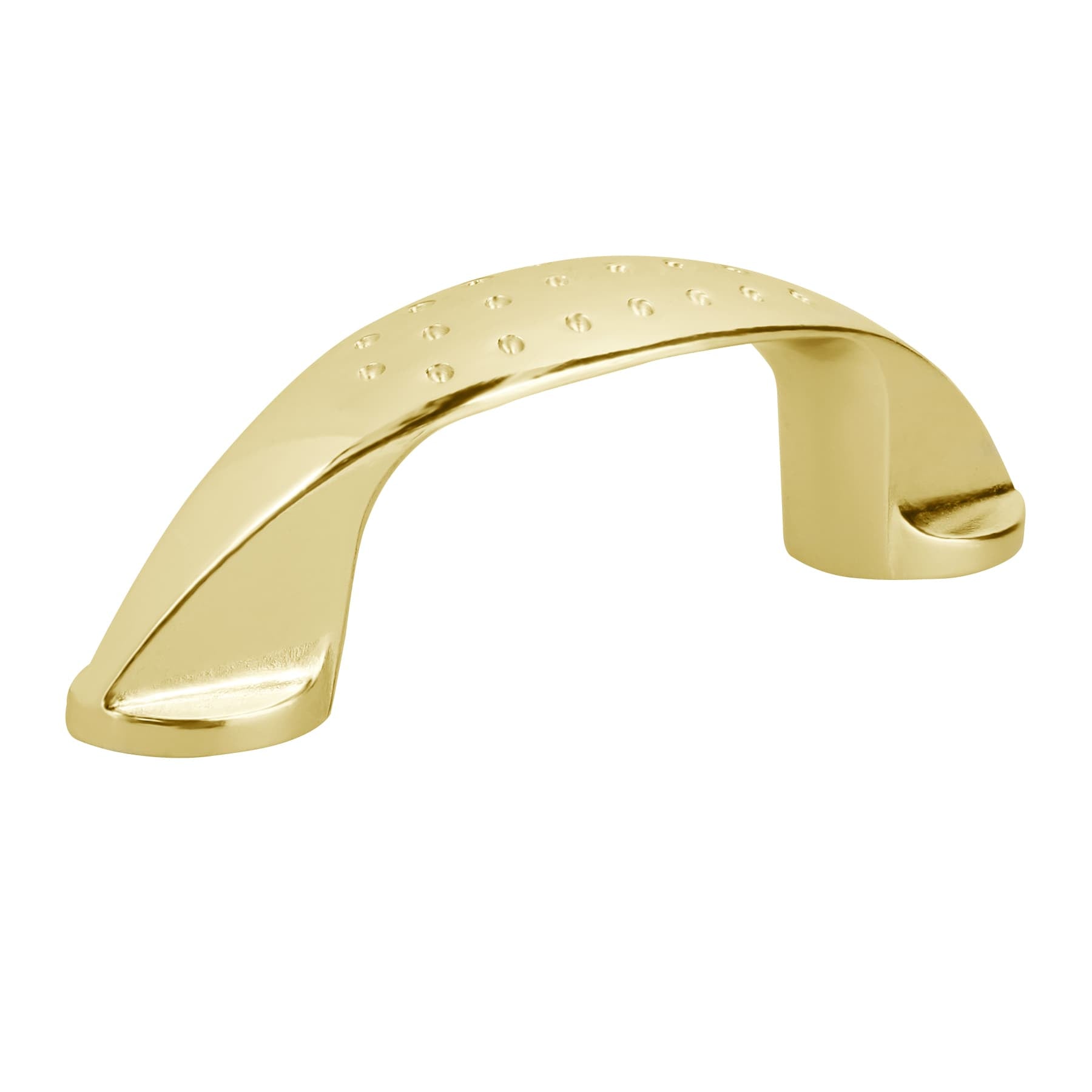 Jaladera de 64mm, linea Elipse, laton brillante, HERMEX