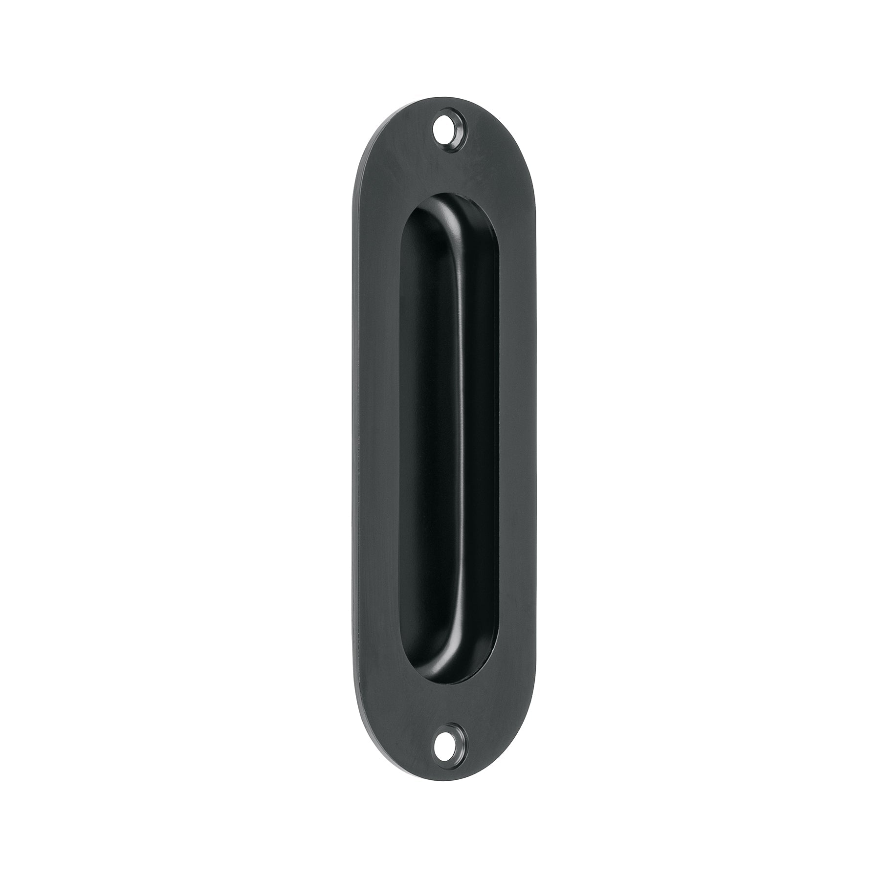 Jaladera de embutir ovalada acabado negro, HERMEX