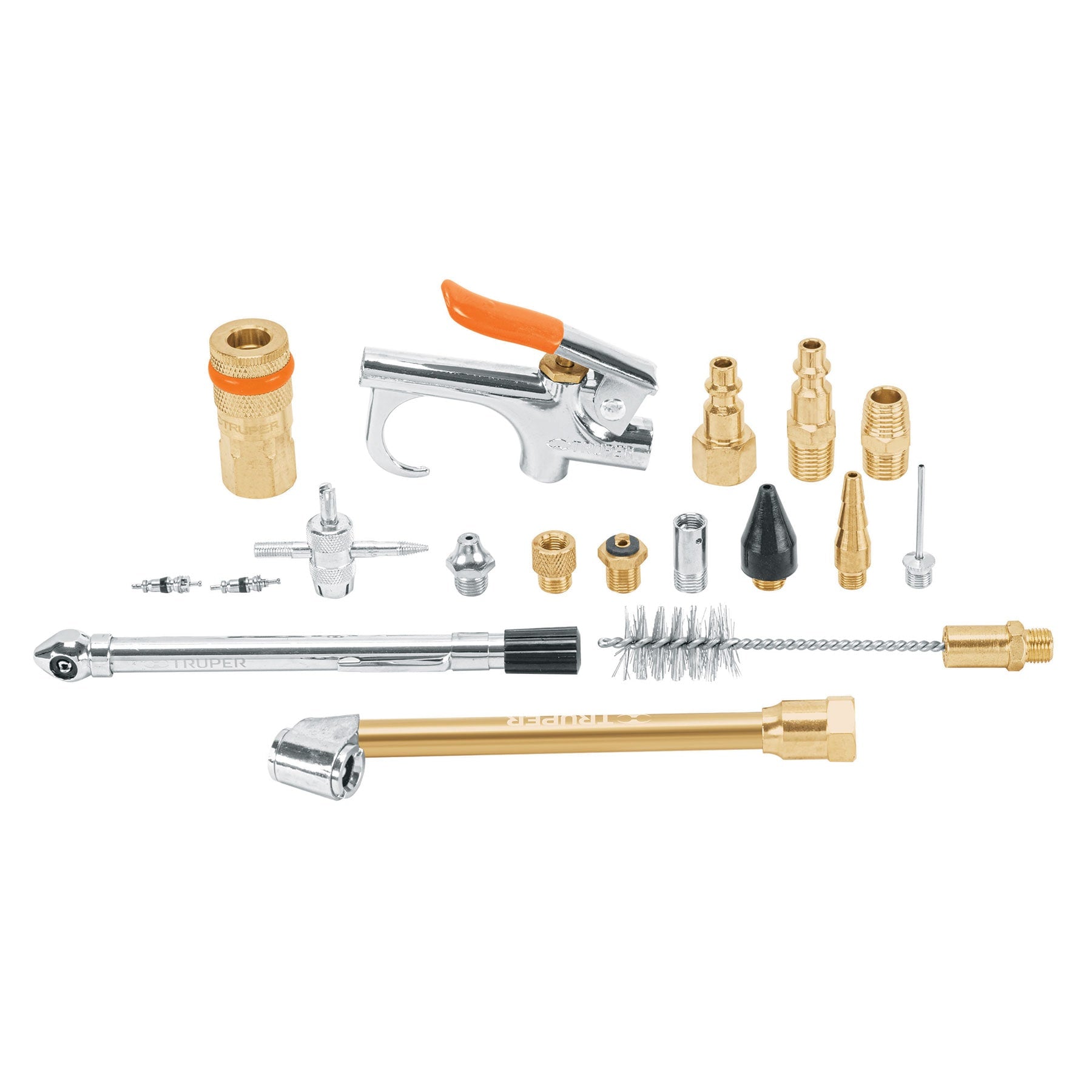 Juego de 18 accesorios neumaticos, cuerda 1/4' NPT, TRUPER