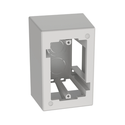 PANDUIT - Caja de Pared Superficial de 1 Pieza, Uso Universal con Placas de Pared, con Cinta Adhesiva, Color Blanco