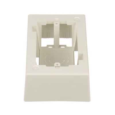 PANDUIT - Caja de Pared Superficial, Uso Universal con Placas de Pared, Con Cinta Adhesiva, Color Blanco Mate