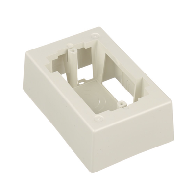 PANDUIT - Caja de Pared Superficial, Uso Universal con Placas de Pared, Con Cinta Adhesiva, Color Blanco Mate