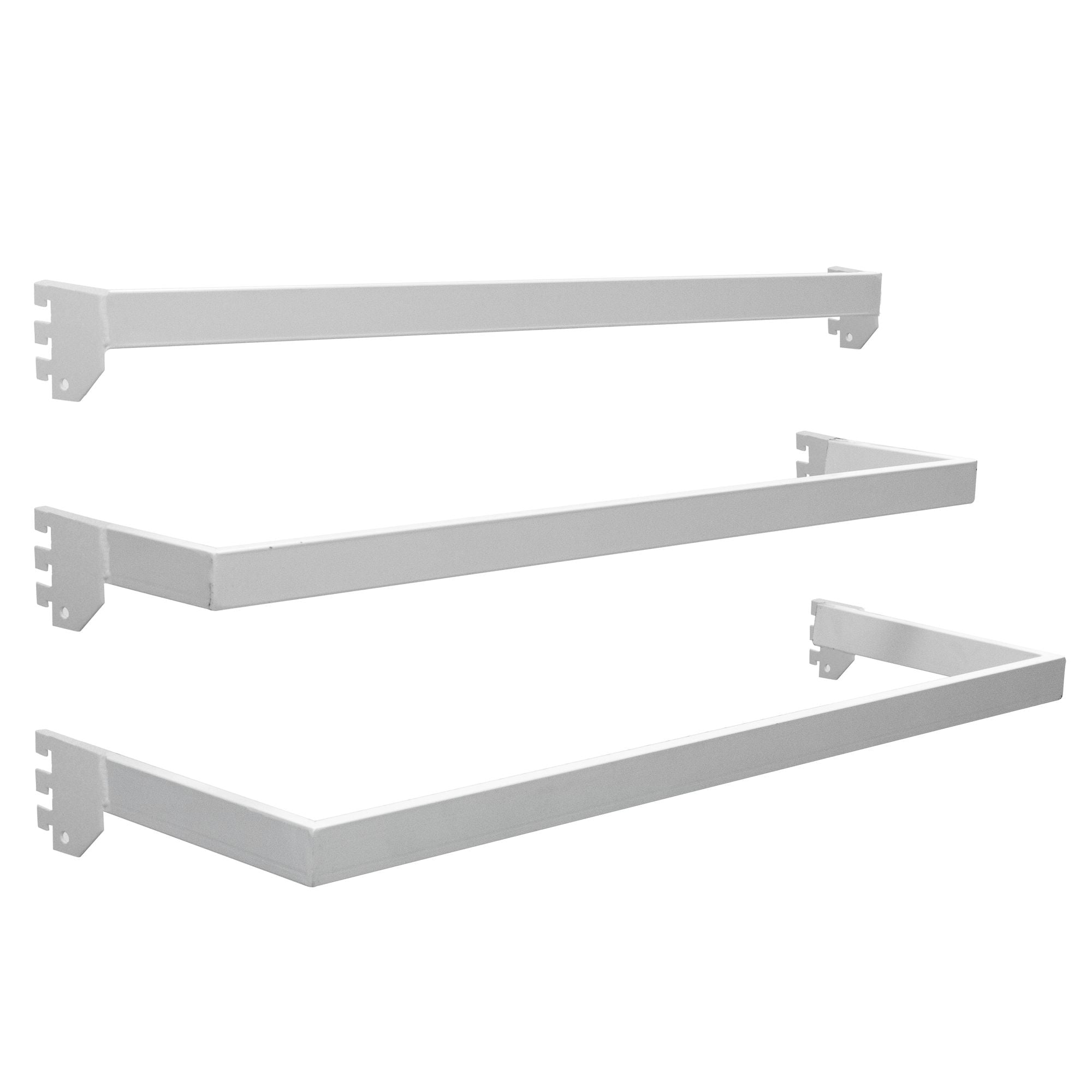 Urrea - Juego de barras para cabecera de góndola 84.5 cm x 5 x 28 cm , 3 piezas color blanco