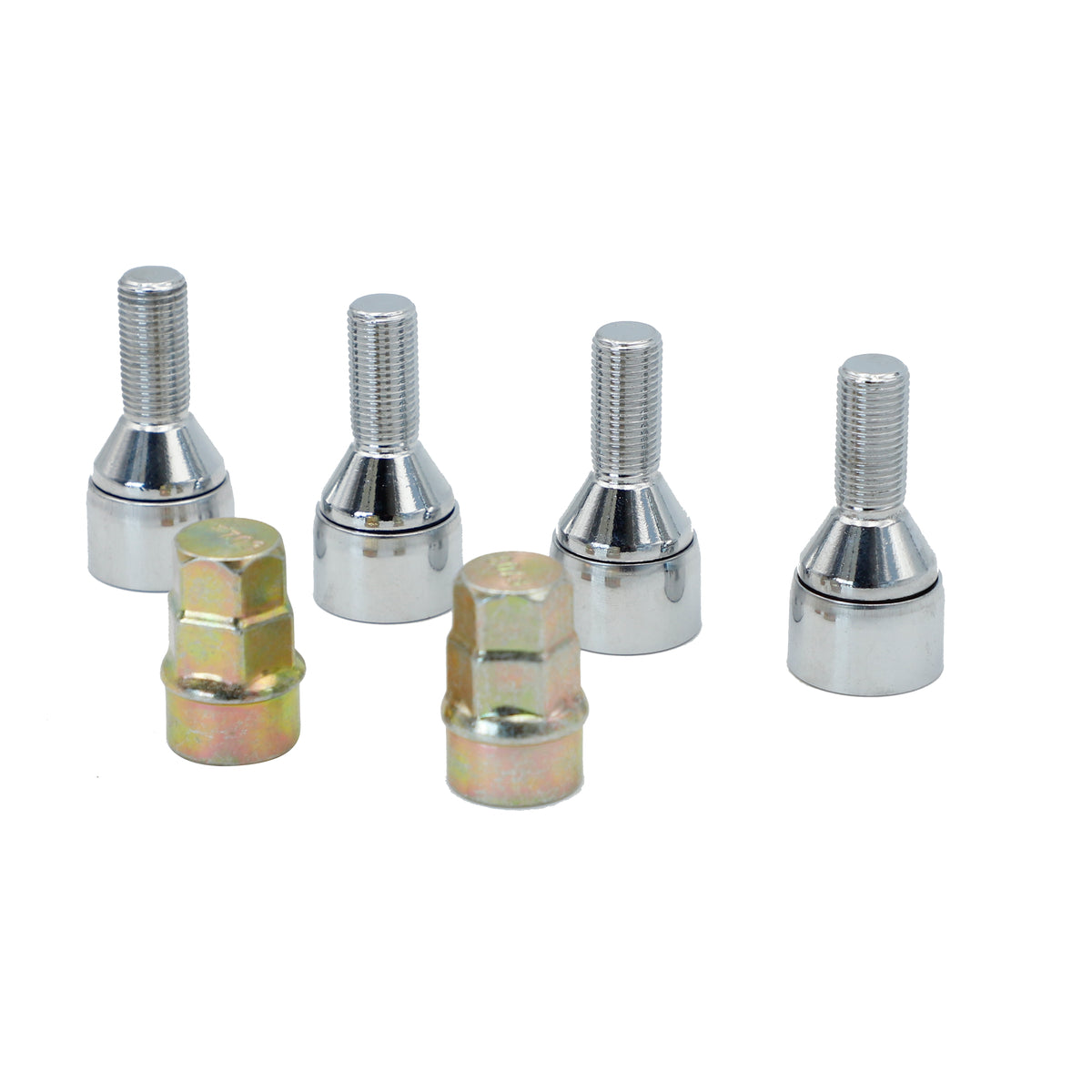 Surtek - Juego de birlos de seguridad para rin, 6 piezas, 12mm x 1.5 in