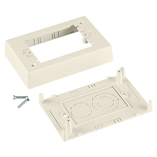 PANDUIT - Caja de Pared Superficial Sencilla, de Dos Piezas, Uso Universal con Placas de Pared, Color Blanco Mate