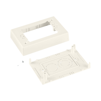 PANDUIT - Caja de Pared Superficial Sencilla, de Dos Piezas, Uso Universal con Placas de Pared, Color Blanco