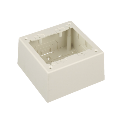 PANDUIT - Caja de Pared Superficial Doble, con Divisor Opcional, Uso Universal con Placas de Pared, Color Blanco Mate