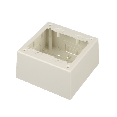 PANDUIT - Caja de Pared Superficial Doble, con Divisor Opcional, Uso Universal con Placas de Pared, Color Blanco Mate