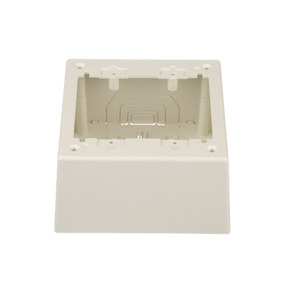 PANDUIT - Caja de Pared Superficial Doble, con Divisor Opcional, Uso Universal con Placas de Pared, Color Blanco Mate