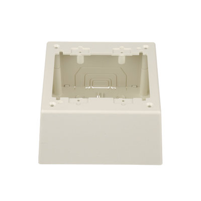 PANDUIT - Caja de Pared Superficial Doble, con Divisor Opcional, Uso Universal con Placas de Pared, Color Blanco Mate