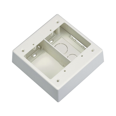 PANDUIT - Caja de Pared Superficial Doble, Con Divisor, Uso Universal con Placas de Pared, Color Blanco Mate