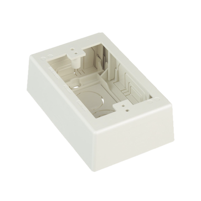 PANDUIT - Caja de Pared Superficial, Uso Universal con Placas de Pared, con Cinta Adhesiva, Color Blanco Mate