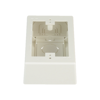 PANDUIT - Caja de Pared Superficial, Uso Universal con Placas de Pared, con Cinta Adhesiva, Color Blanco Mate