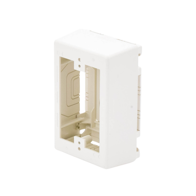 PANDUIT - Caja de Pared Superficial, Uso Universal con Placas de Pared, con Cinta Adhesiva, Color Blanco Mate