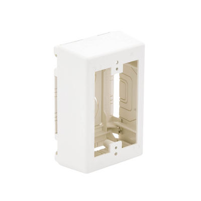 PANDUIT - Caja de Pared Superficial, Uso Universal con Placas de Pared, con Cinta Adhesiva, Color Blanco Mate