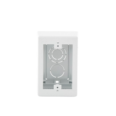 PANDUIT - Caja de Pared Superficial, Uso Universal con Placas de Pared, con Cinta Adhesiva, Color Blanco