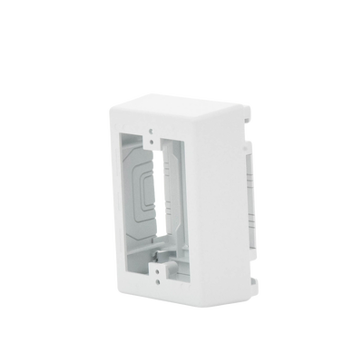 PANDUIT - Caja de Pared Superficial, Uso Universal con Placas de Pared, con Cinta Adhesiva, Color Blanco