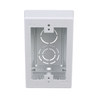 PANDUIT - Caja de Pared Superficial, Uso Universal con Placas de Pared, con Cinta Adhesiva, Color Blanco