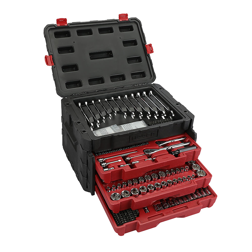 Urrea - Juego dados y accesorios comb 450 pzas estuche plástico
