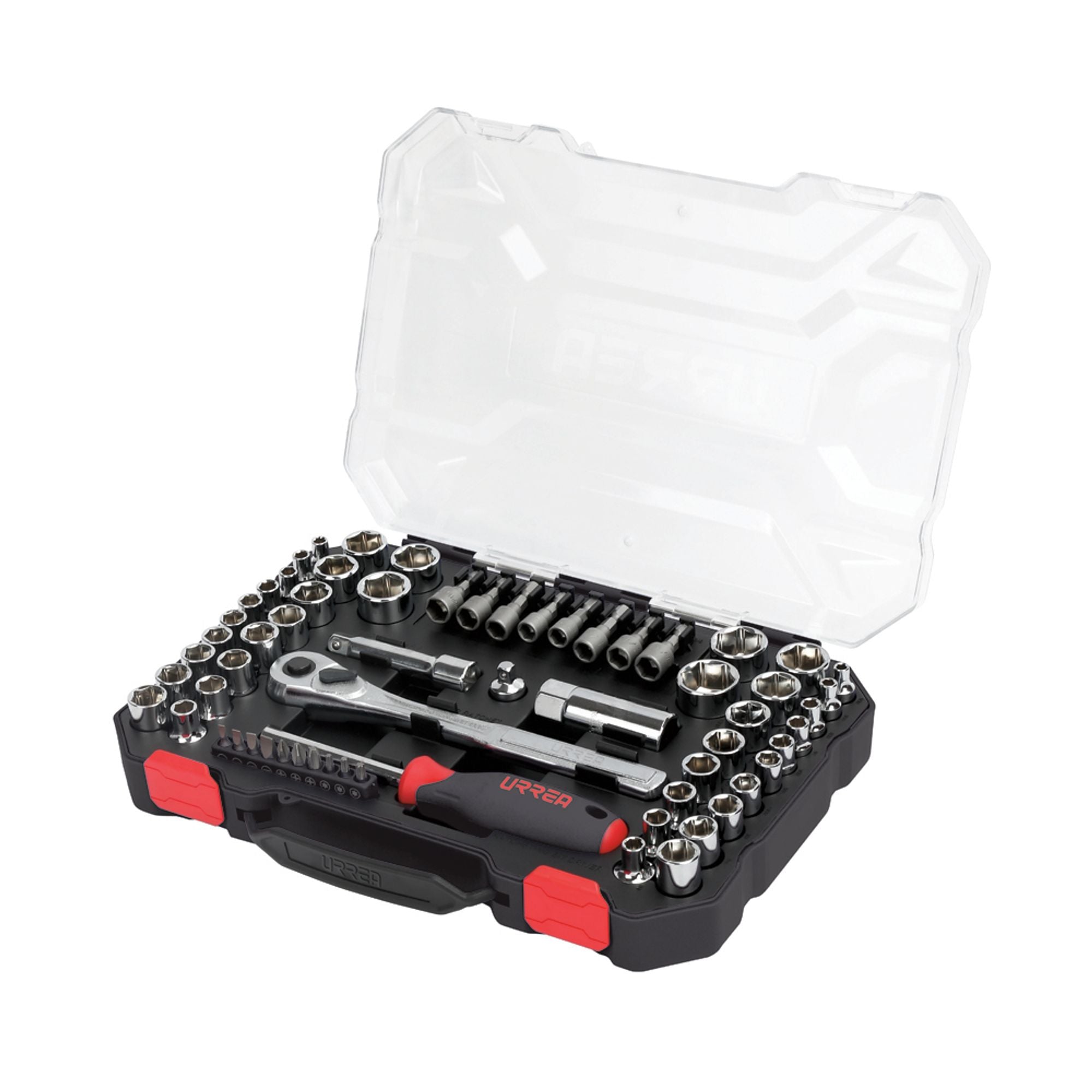 Urrea - Juego dados y accesorios combinados 63pz Caja display