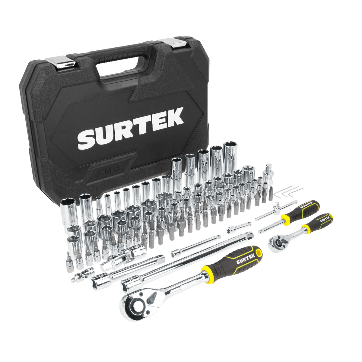 Surtek - Juego combinado de herramienta para mecánico 106 piezas, con maletín plástico