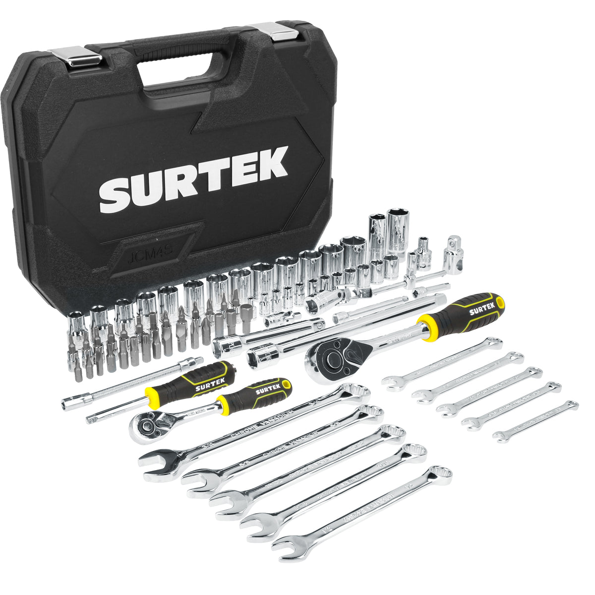 Surtek - Juego combinado de herramienta para mecánico 84 piezas, con maletín plástico