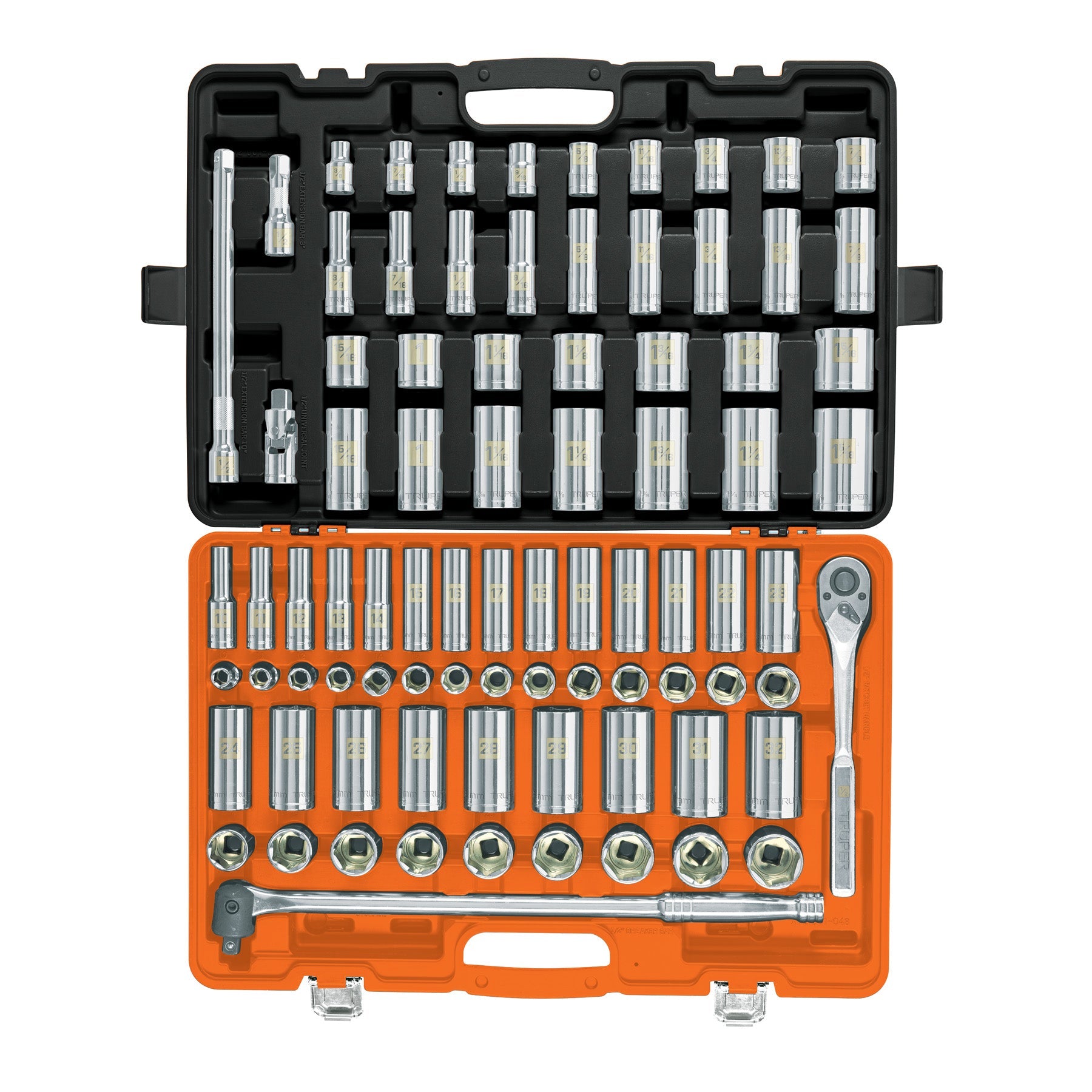 Juego de 83 herramientas cuadro 1/2' std y mm para mecanico