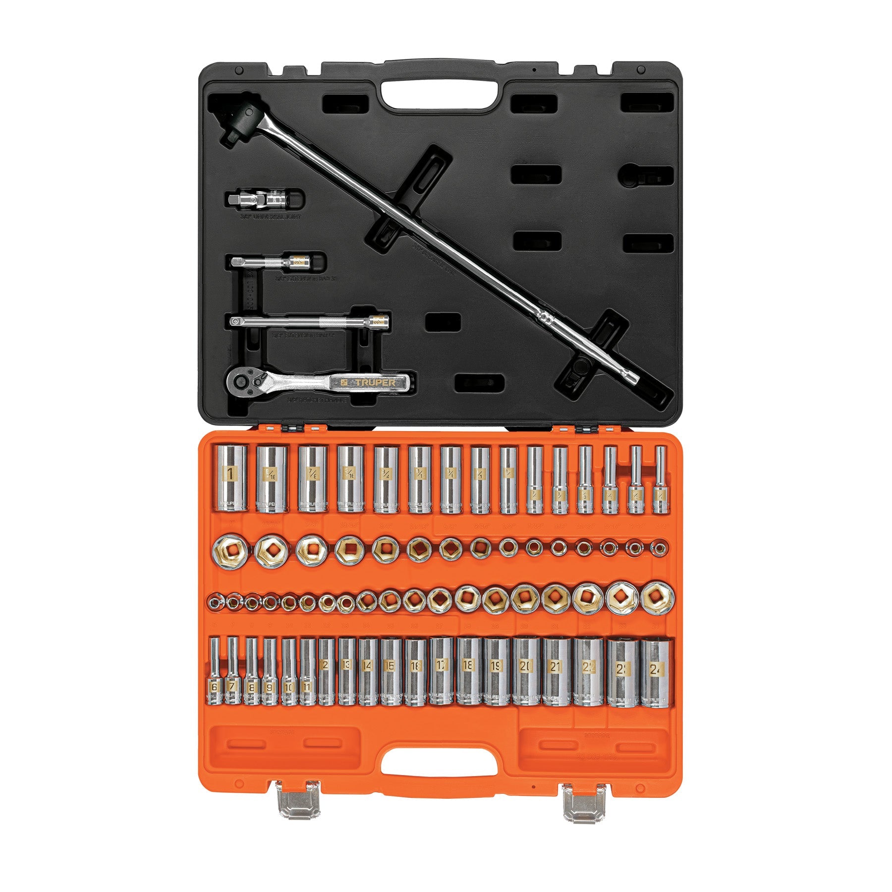 Juego de 73 herramientas cuadro 3/8' std y mm para mecanico